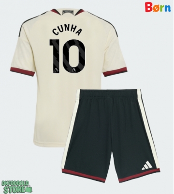 Manchester United Matheus Cunha #10 Replika Babytøj Tredje sæt Børn 2026-27 Kortærmet (+ Korte bukser)
